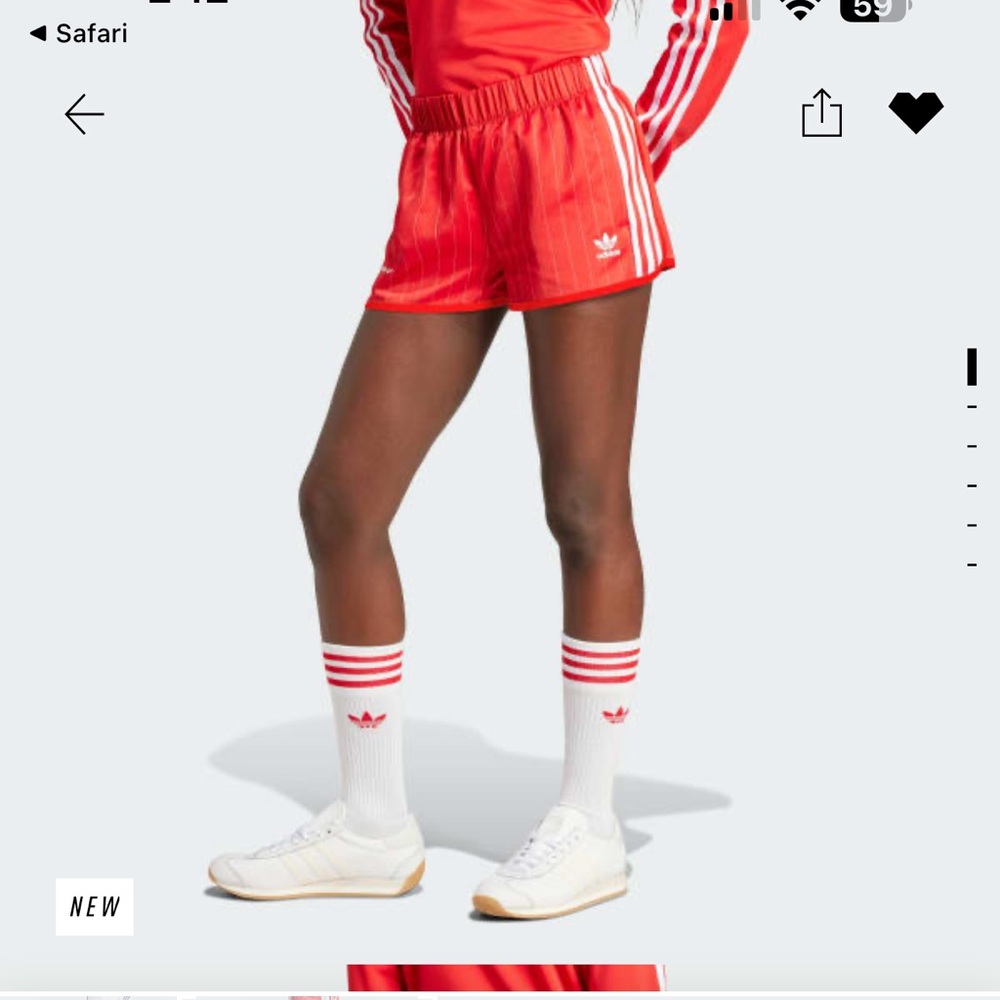 NWT Adidas x Sporty and Rich shorts - size SMALL